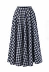 Plaid Etek Lacivert