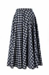 Plaid Etek Lacivert