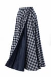 Plaid Etek Lacivert