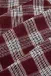 Plaid Mini Etek Bordo