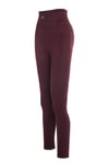 Uzun Kollu Crop Top - Tayt Takım Mat Bordo