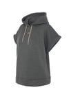 Vatkalı Kolsuz Sweatshirt Şardonlu Gri