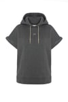 Vatkalı Kolsuz Sweatshirt Şardonlu Gri