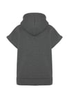 Vatkalı Kolsuz Sweatshirt Şardonlu Gri