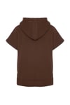 Vatkalı Kolsuz Sweatshirt Şardonlu Kahverengi