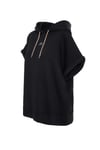 Vatkalı Kolsuz Sweatshirt Şardonlu Siyah