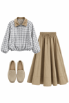 A Form Poplin Etek Camel - ETEK