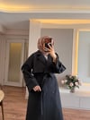 Alya Klasik Uzun Trenç Siyah - TRENCKOT