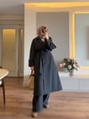 Alya Klasik Uzun Trenç Siyah - TRENCKOT