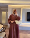 Bel Dantel Detay Takım Gül Kurusu - TAKIM