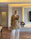 Beli Tünelli Tesla Trenç Camel - TRENCKOT