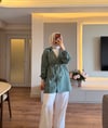 Beli Tünelli Tesla Trenç Mint - TRENCKOT