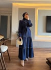 Beyaz Biyeli Pamuk Elbise - ELBİSE