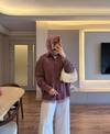 Dantel Detaylı Gömlek Mürdüm - GÖMLEK