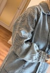 Denim Kolları Nakışlı Ceket - CEKET