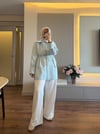 Dokulu İnce Ceket Bebe Mavi - CEKET
