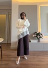 Eteği Dantel Detaylı Sweatshırt Beyaz - SWEAT