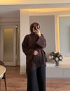 Eteği Dantel Detaylı Sweatshırt Kahve - SWEAT