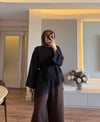 Eteği Dantel Detaylı Sweatshırt Siyah - SWEAT
