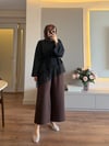 Eteği Dantel Detaylı Sweatshırt Siyah - SWEAT