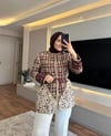 Etnik Desen Ceket Bordo - CEKET