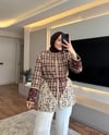 Etnik Desen Ceket Bordo - CEKET