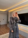 Fularlı Elbise Kahve - ELBİSE
