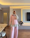 Garni Detaylı Tasarım Takım Pembe - TAKIM
