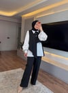 Gömlek Yelek 3'lü Takım Siyah - TAKIM