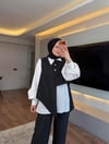 Gömlek Yelek 3'lü Takım Siyah - TAKIM