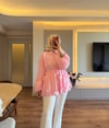 Işıltılı Bahar Ceket Şeker Pembe - CEKET