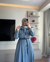 Kemerli Kot Elbise  - ELBİSE