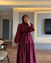Krinkle Bordo Yazlık Elbise - ELBİSE