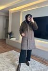 Kürk Detaylı Şişme Mont Kahve - MONT
