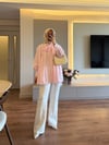 Lalin Fularlı Gömlek Pembe  - GÖMLEK