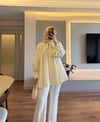 Lalin Fularlı Gömlek Sarı - GÖMLEK