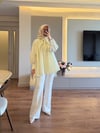 Lalin Fularlı Gömlek Sarı - GÖMLEK