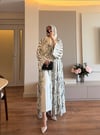 Lavin Desenli Şallı Abaya - TAKIM
