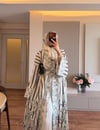 Lavin Desenli Şallı Abaya - TAKIM