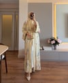 Lavin Floral Şallı Abaya Sarı - TAKIM