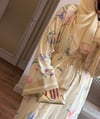 Lavin Floral Şallı Abaya Sarı - TAKIM