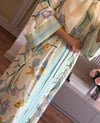 Lavin Floral Şallı Abaya Yeşil - TAKIM