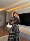 Lavin Nakışlı Elbise Kahve - ELBİSE