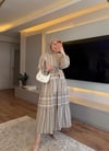 Lavin Nakışlı Elbise Vizon - ELBİSE