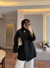 Lena Bel Detaylı Trenç Siyah - CEKET