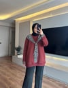 Leopar Fular Detaylı Sweat Bordo - SWEAT