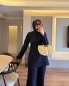 Leya Püskül Detay Takım Lacivert - TAKIM