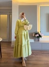 Lina Elbise Yağ Yeşili - ELBİSE