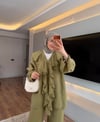 Lina Fırfır Takım Yağ Yeşili - TAKIM
