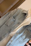 Lumiere Taşlı Denim Ceket - CEKET